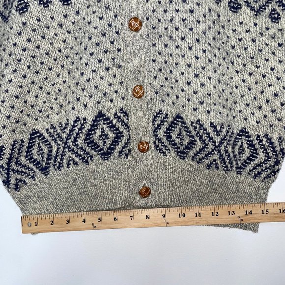 Vintage American Eagle Outfitters Cardigan Nordic Design Men’s Size L Wool Nylon - Picture 11 of 15